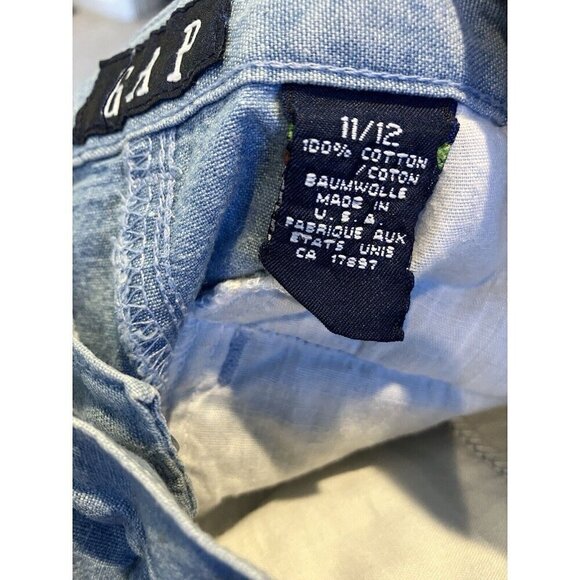 Vintage Womens GAP Pleated High Rise Shorts Blue, Chambray, Denim Size 11-12 - Picture 6 of 7